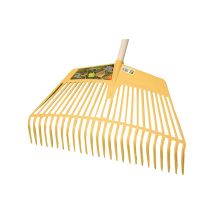 Rastrillo de hojas 2 en 1 amarillo – 26 puntas elásticas – Ancho 600 mm – Jost