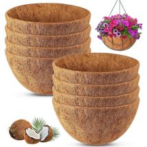 Piezas De Revestimientos Redondos De Fibra De Coco Para Macetas Colgantes, Esterilla De Revestimiento De 25 Cm, Esterilla De Fibra De Coco 100 % 