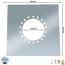 Plaque Écart Au Feu Conduit Double Paroi Isolé Edilinox - Diamètre 200 Mm