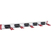 Alu-gerätehalter-set, Inkl. 5 Halter Und 1 Schiene Länge 750 Mm - Bruns