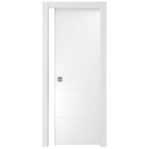 Ferramenta1.Com – Weiße gestreifte Schiebetür – 210 x 70 cm