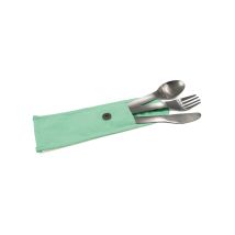 Cubiertos Nomades En Acero Inoxidable Bolsa Verde - Cookut
