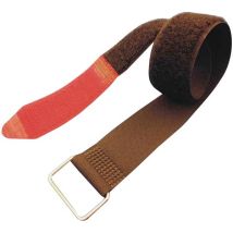 Fastech F101-25-240m Nastro A Strappo Con Fibbia Lato Morbido E Lato Rigido (l X L) 240 Mm X 25 Mm Nero, Rosso 1 Pz.
