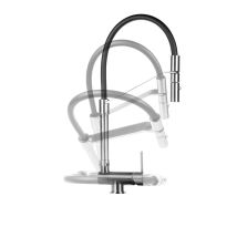 Mezclador De Fregadero De Cocina Underfinestra Color Acero Pulido Gattoni Rubinetterie 6015065ns Acero Inoxidable Cepillado