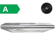 Firegas Cappa Aspirante 60 Cm Per Ricircolo O Scarico, Cappa Aspirante 60 Cm Con Motore Senza Spazzole E 3 Livelli Di Potenza, Potenza Aspirante 250 M