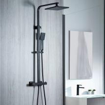 Aqualisa Showers - Aqualisa Deco Thermostatic Mixer Shower Square Bar Valve Black Deco.sqr.sc.mb