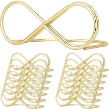 Lot De 15 Porte-cartes De Table, Porte-menus, En Métal, Pour Mariage Et Anniversaires - Doré