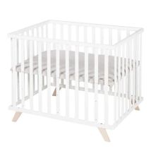 Baby Laufstall Roba Lil Planet Holz Weiß 75x100 Cm