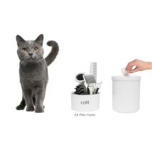 Kit toilettage pour chat – peigne fin, carte métallique, carte en nylon, brosse en caoutchouc, outil de coupe – PAWISE