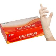 100 Stück Latex-einmalhandschuhe Naturfarben Nitras Ideal Care 8200 Gr. L