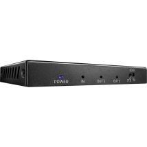 Lindy 2 Port HDMI 18G Splitter – 4K@60Hz 4:4:4 – HDCP 2.2 – EDID-Management – Metallgehäuse – 100x56x16mm – 0.263kg