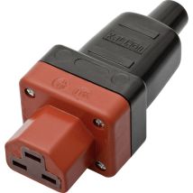 444008 Warmgeräte-steckverbinder 444 Buchse, Gerade Gesamtpolzahl: 2 + Pe 16 A Schwarz, Rot - Kalthoff