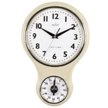 Acctim – Kitchen Time Wall Clock – Cream – 30cm x 19.5cm x 6cm – 1 Year Guarantee