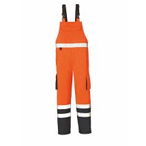 Warn-wetterschutz-latzhose Chicago Leuchtorange/navy Größe M