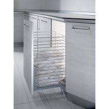 Panier À Linge Chromé Avec Amortissement À La Fermeture 60 X 50 Fixation Façade - Inoxa Srl