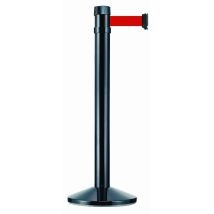 Schwarzer Pfosten – Ca. 4 M Gurtband – Rot – H980 X Ø 80