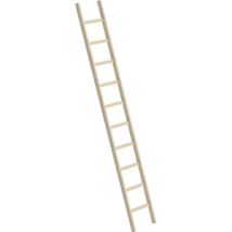 Günzburger Steigtechnik - Escalera De Mano De Madera Con Peldaños Estrechos 10 Peldaños