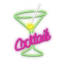 Forever Neon LED Cocktails Pink Grün – Dimmfunktion – USB Stromversorgung – 30 cm Höhe – 41,8 cm Breite – 1,8 cm Tiefe