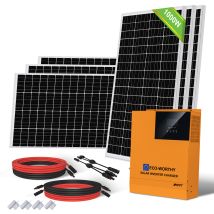 Eco-worthy - Kit Pannello Solare Da 1000 W Con Inverter Solare A Onda Sinusoidale Pura Da 3000 W 24 V E Regolatore Di Carica Solare Da 60 A Per 