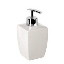 Dosasapone Thai Bianco 320 ml – Ceramica – Erogatore Cromato – Dispenser per Sapone