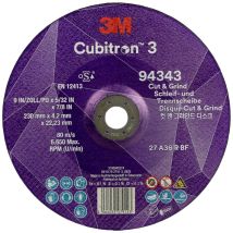 Cubitron 94343 Cubitron 3 Cut And Grind Disco Per Sgrossatura Diametro 230 Mm Ø Foro 22.23 Mm 10 Pz.
