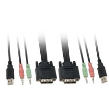 Conmutador Automatico Level One V/t/m 1a2 Cpus Dvii Usb Con Audio Cables Incluidos Kvm-0260
