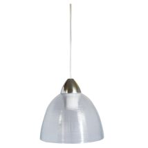 Lampada a sospensione Carla E27 1 luce 21x21x16 cm trasparente – Vetro e Metallo – Made in Italy