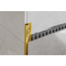 Dekoratives Qs-profil Aus Rostfreiem Stahl Für Fliesen 1cm X 270cm - Gold Satiniert