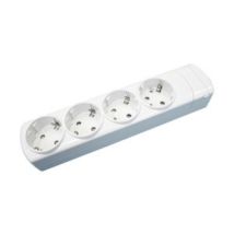Mehrfachsockel 4 Schukosteckdosen Ohne Kabel White