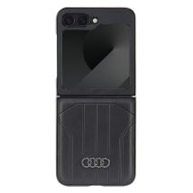 Estuche Rígido Audi Magsafe Z Flip6f741 De Piel Sintética Negra/negra Au-tpupcflip6-q5/d1-bk