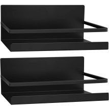 Zhuoxuan - Fridge Shelf, 2 Pieces Magnetic Fridge Side Rack Storage Shelf Spice Rack Space Saving Organizer For Kitchen (black)