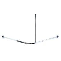Ridder - Asta Per Tenda Da Doccia, Alluminio, Finitura Cromata, 90 X 90 Cm