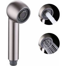 Gabrielle - Pommeau De Douche Douchette Robinet Cuisine De Rechange 2 Types De Jet Tête De Robinet Cuisine Remplacement Pour Mitigeur Nickel Brossé, 
