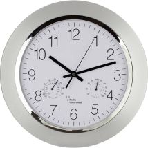 Eurotime - 56004 Radiocontrollato Orologio Da Parete 34 Cm X 5 Cm Argento