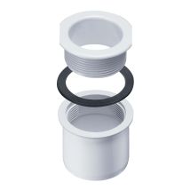 Inefa - Ablaufstutzen Zum Schrauben Für Kastenrinne, Pvc Einhangstutzen Dachrinnenzubehör, Einfache Montage, Made In Germany - Nw83/dn75 Weiß