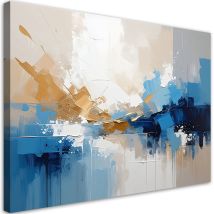 Tableaux, Abstraction Moderne Bleue,60x40