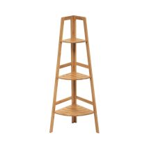Thinia Home - Estantería Esquinera De Bambú Con 3 Niveles 103x31.9x31.9cm