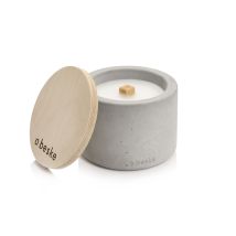 Betonfeuer Solo Ø 14cm Tischfeuer Garten-fackel Outdoor-kerze Mit Dauerdocht Inkl. Löschbrett