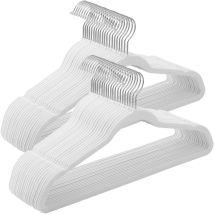 Songmics Grucce Appendiabiti In Velluto, 50 Pezzi, Salvaspazio E Antiscivolo, Gancio Girevole A 360°, Spesso 0,6 Cm, Largo 41,5 Cm, Cappotti Pantaloni