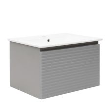 Naturel - Mobile Bagno E Lavabo Natural Savona 78x43x44,8 Cm Grigio Opaco (savona80gm)