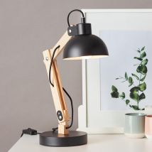 Lampe Moda Tischleuchte Schwarz 1x A60, E27, 25w, Geeignet Für Normallampen (nicht Enthalten) Mit Schnurzwischenschalter - Brilliant