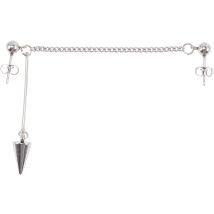 Boucles D'Oreilles À Double Perçage Femme Style Minimaliste Élégant Chaînes Et Franges Argentées Accessoires Légers Pour Mariage Fête Et Quotidien