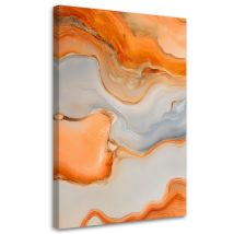 Wandbild Wohnzimmer Grafik Abstraktion Marmor Orange 40x60 Cm