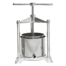 Palumbo Zitruspresse aus Aluminium – H 12,5 cm – Ø 16,5 cm – Edelstahl Auffangbehälter