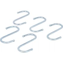 Juego de ganchos en S 100 mm – 5 piezas – Acero – Capacidad de carga 10 kg – Acabado verzinkt
