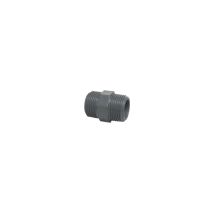 Doppelnippel Mit Sechskant, Pvc-u, 1 Zoll Ag, 10 Bar, Grau - Profec