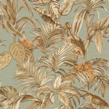 Design Id Sage Green Tropical Wallpaper Palm Leaf Paste The Wall Textured Vinyl