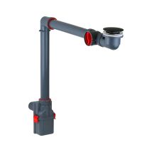 Sifón Inspeccionable Que Ahorra Espacio Con Desagüe Click-clack Negro Mate Cgs Isy Siphon Al830f.43 Negro Mate