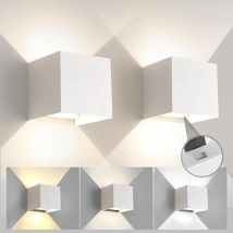 Lampe Murale Extérieures Ip65 Etanche Modern 12w Blanc Applique Murale Led Réglage De L'Angle D'Éclairage