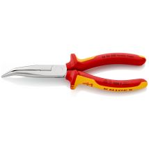 Knipex 26 26 200 Sb Flachrundzange Mit Schneide (storchschnabelzange) Isoliert Mit Mehrkomponenten-hüllen, Vde-geprüft Verchromt 200 Mm